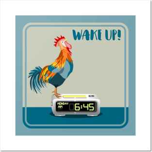 Rooster Alarm Clock Posters and Art